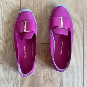 Salvatore Ferragamo Pink Espadrilles with Bow